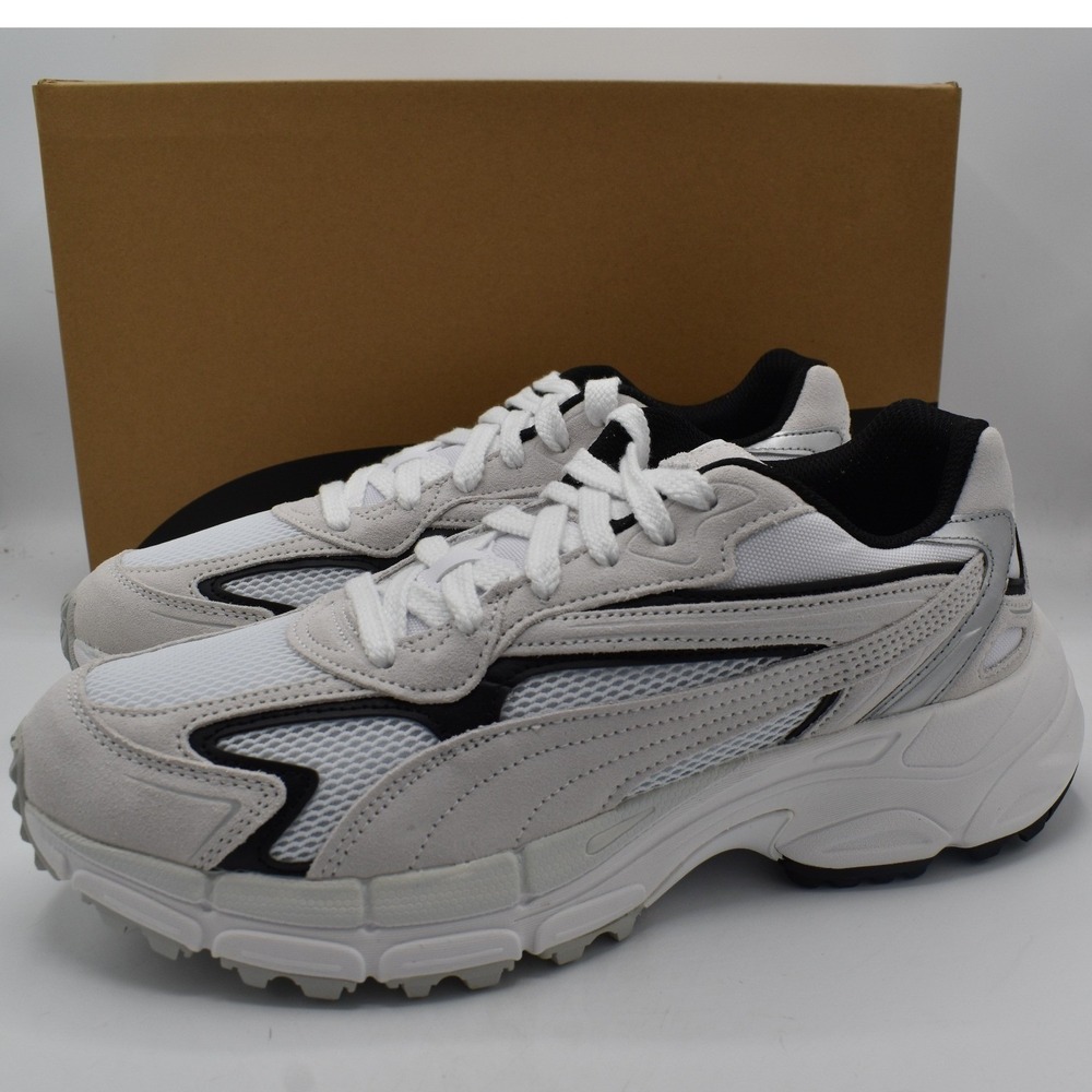 Puma Golf Teveris G Sneakers Mens 11 White Silver NEW Retro Chunky Golf Shoes